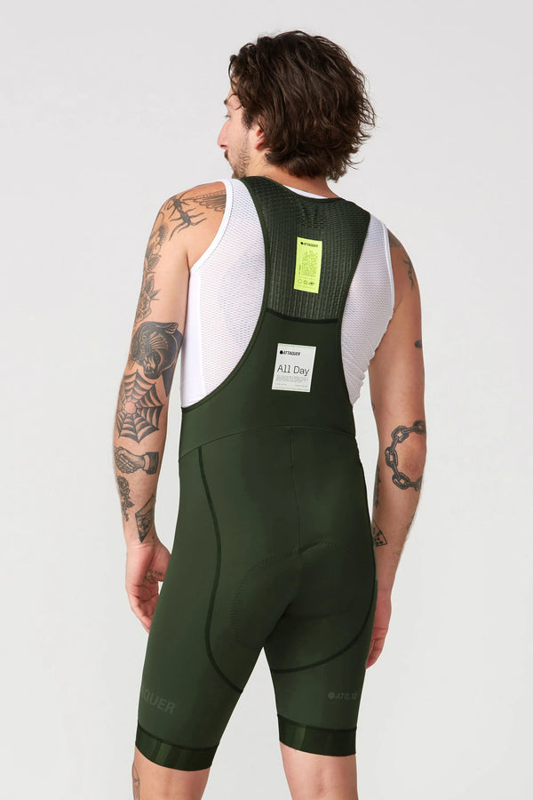 All Day Bib Short Pine/Tonal Reflective Logo main