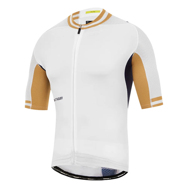 All Day Jersey White/Stripe - Attaquer Cycling Jersey