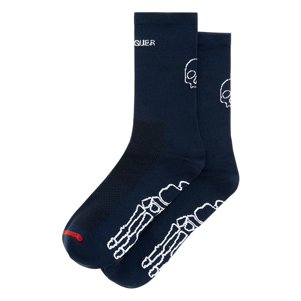 Attaquer Intra Skull Socks Navy main feature display