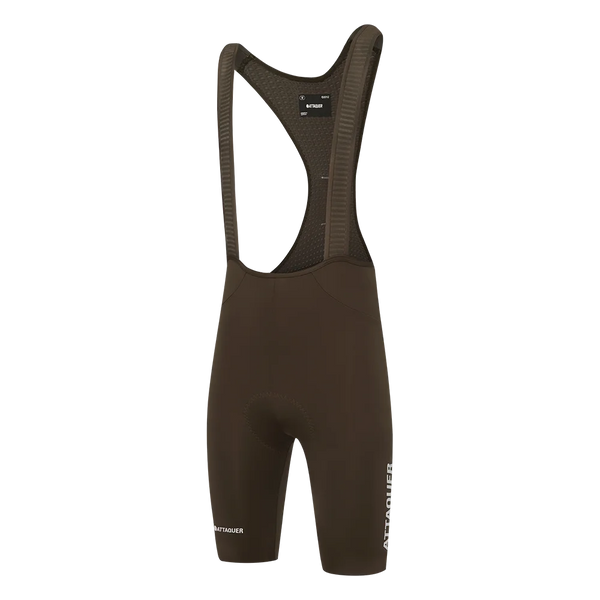 Attaquer Mens Race Bib Short 2.0 Cocoa/White Ref Logo display feature