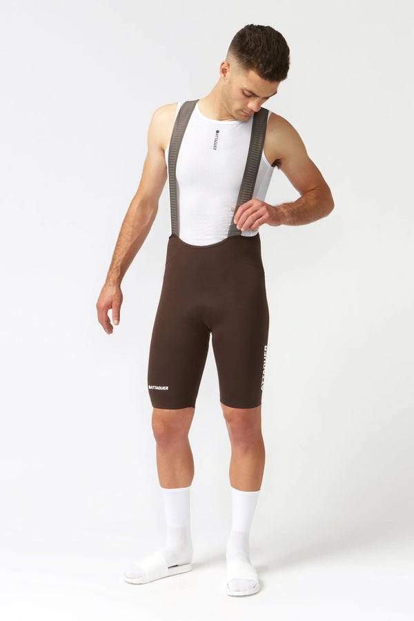 Attaquer Mens Race Bib Short 2.0 Cocoa/White Ref Logo main hoverimage