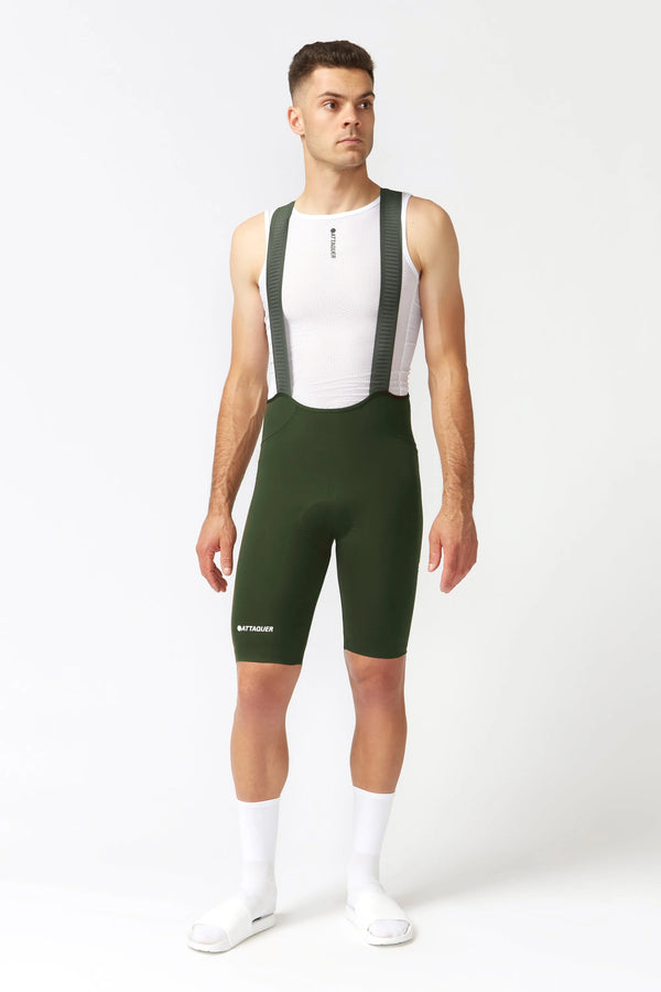 Attaquer Mens Race Bib Short 2.0 Pine/Reflective Logo main hoverimage