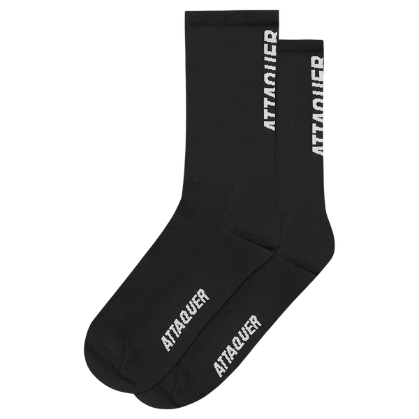 Attaquer Socks Vertical Logo Black feature display