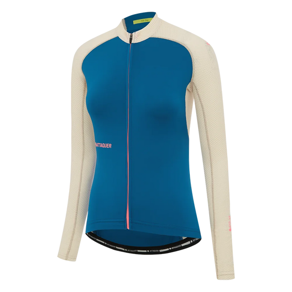 Womens All Day Summer Long Sleeve Jersey Blue/Eggshell feature display