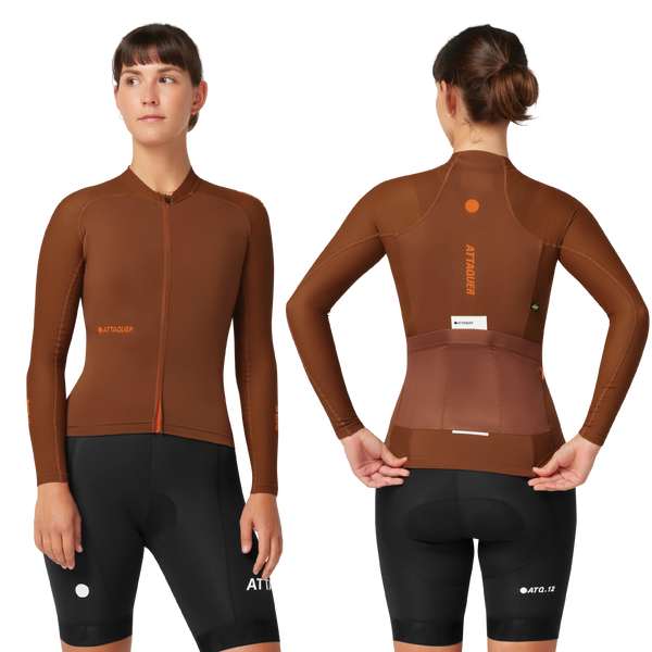 Womens All Day Summer Long Sleeve Jersey Burnt Orange Main