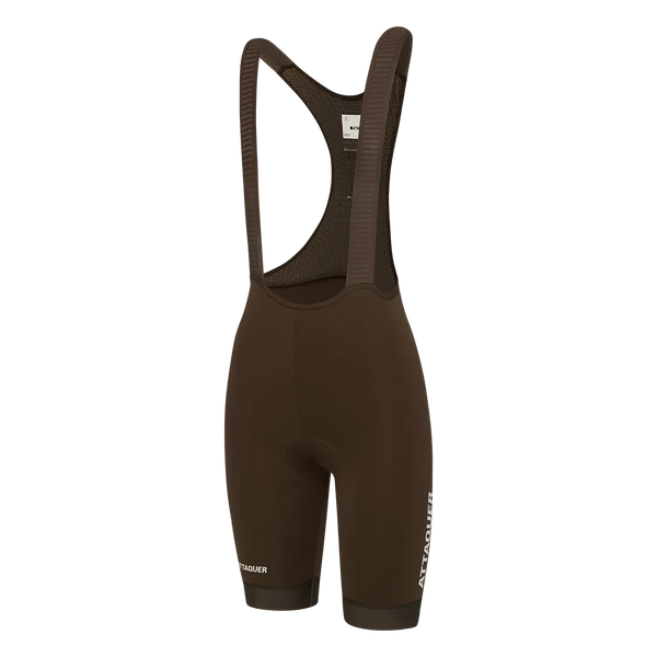 Attaquer Womens Race Bib Short 2.0 Cocoa/Tonal Logo feature display