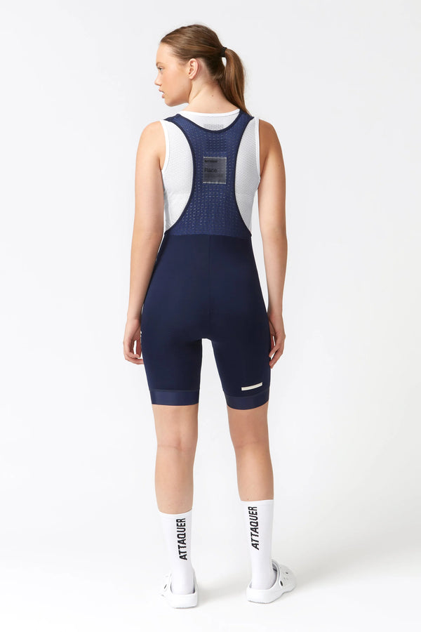 Attaquer Womens Race Bib Short 2.0 Navy/Tonal Logo main