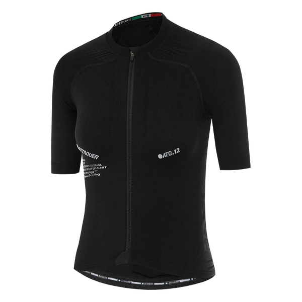 Womens Race Jersey Seamless Black feature display