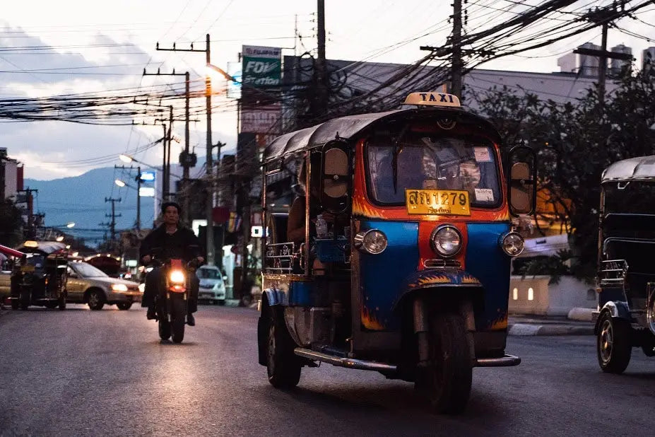 flaming tuk tuk