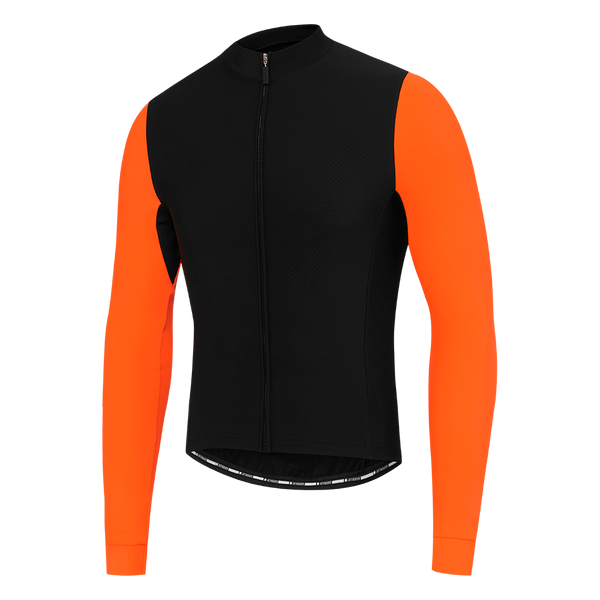 Attaquer All Day Check Winter Long Sleeved Jersey Black/Orange feature display