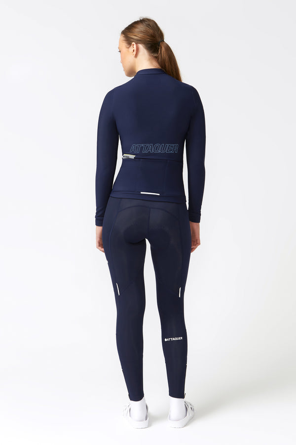 Attaquer Womens All Day Check Winter Long Sleeved Jersey Navy main