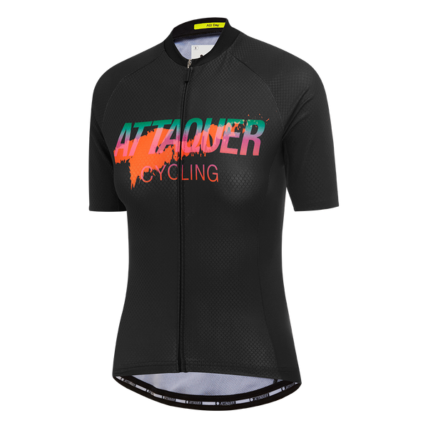 Attaquer Womens All Day Overspray Jersey Black/Burnt Orange feature display