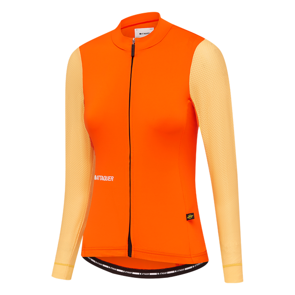 Womens All Day Summer Long Sleeve Jersey Orange/Tangerine  feature display